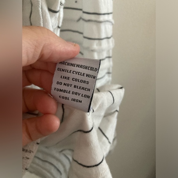 Habitat Striped Cowl Neck Top Textured Layered Lagenlook Large - Picture 6 of 8